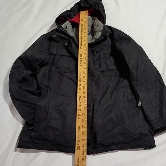 Lands' End 3-in-1 Women's s (6/8) Winter Jacket (Squall?) Hidden Hood Black - Picture 12 of 16